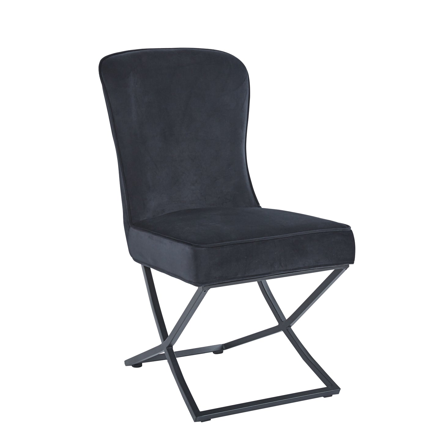 LOT DE 2 CHAISES « GABRIELLE » PIEDS NOIRS