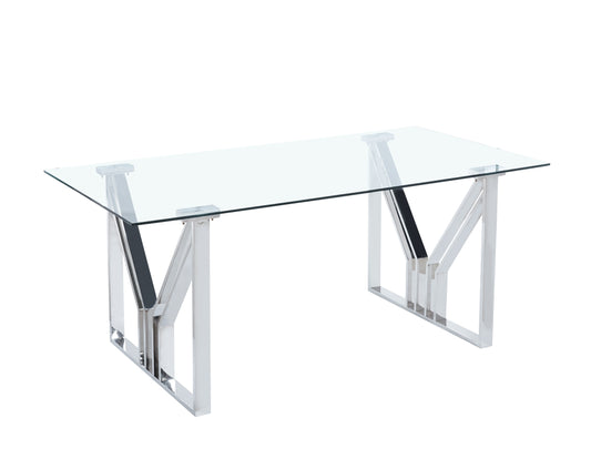 TABLE À MANGER « IGREC » ARGENTÉ