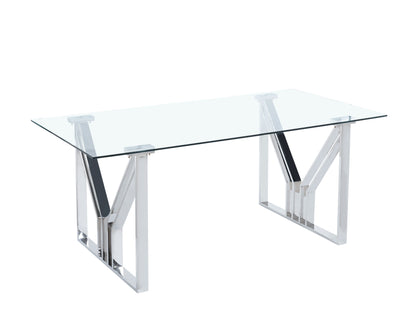 TABLE À MANGER « IGREC » ARGENTÉ