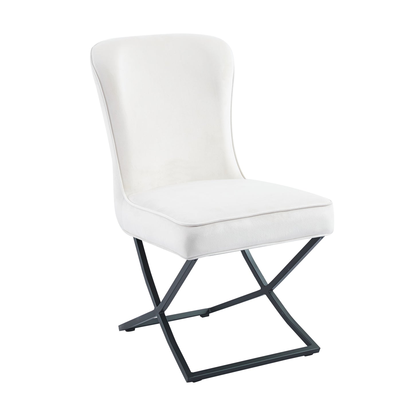 LOT DE 2 CHAISES « GABRIELLE » PIEDS NOIRS