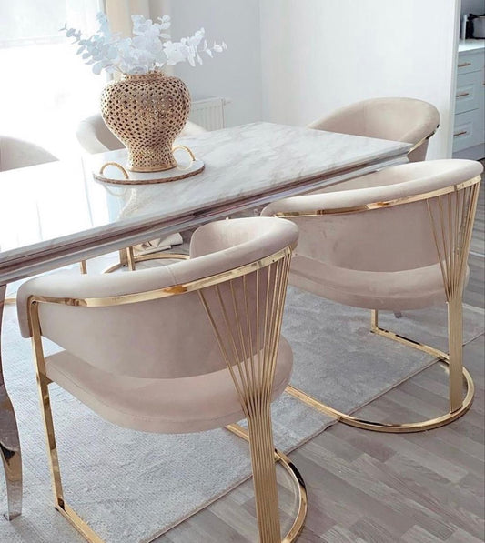 LOT DE 2 CHAISES "BRITANY » DORÉ OU ARGENTÉ