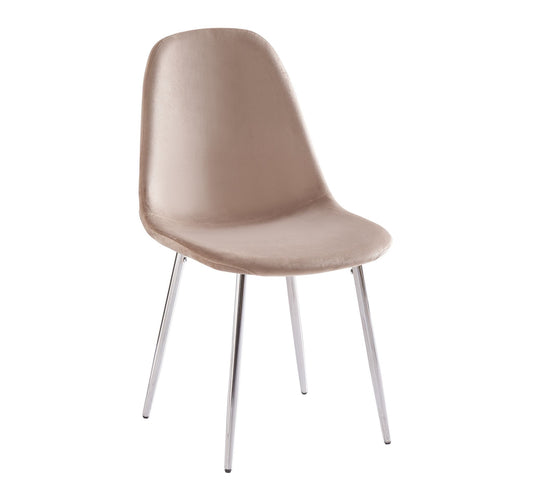 LOT DE CHAISES "SCANDINAVE" DORÉ OU ARGENTÉ