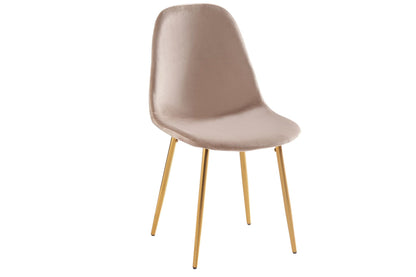 LOT DE CHAISES "SCANDINAVE" DORÉ OU ARGENTÉ