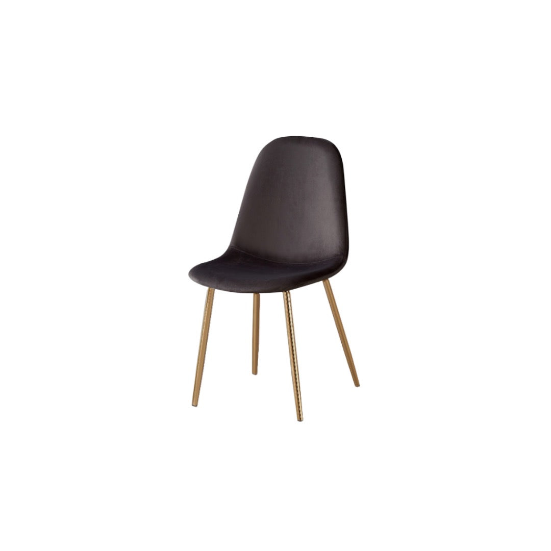 LOT DE CHAISES "SCANDINAVE" DORÉ OU ARGENTÉ