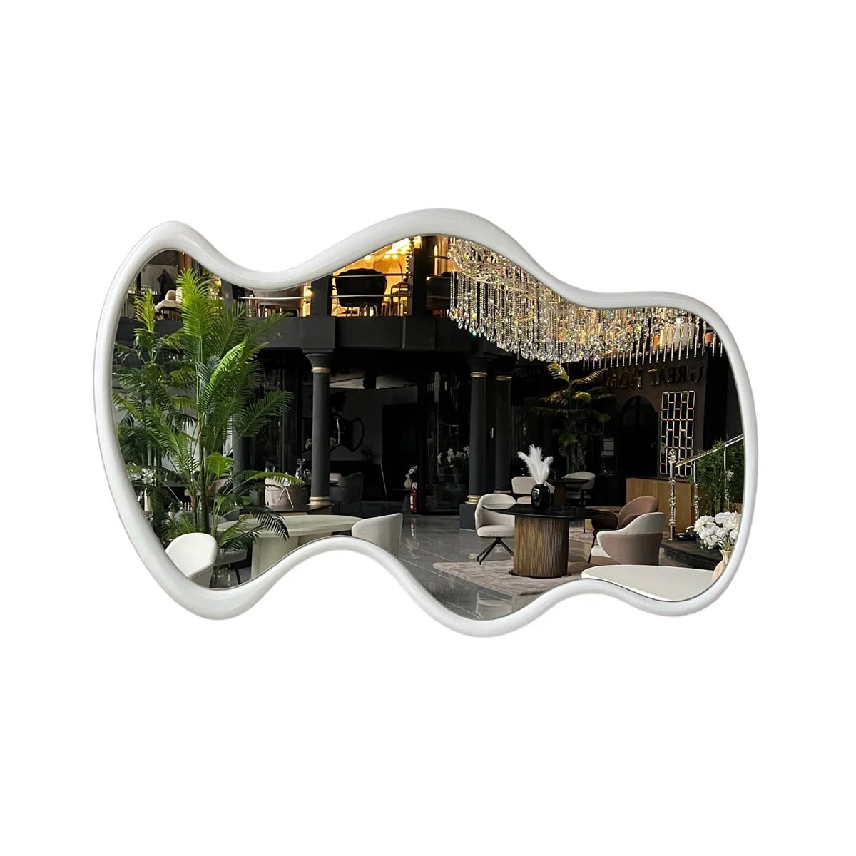 MIROIR "WAV" BLANC