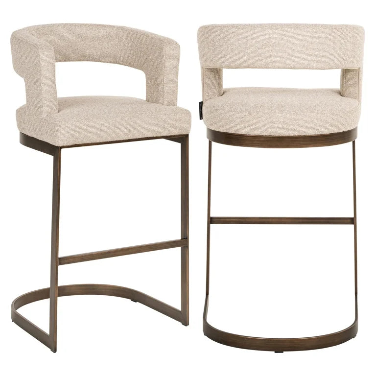 LOT DE 2 TABOURETS DE BAR "ELLIS" RICHMOND INTERIORS