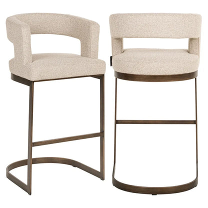 LOT DE 2 TABOURETS DE BAR "ELLIS" RICHMOND INTERIORS