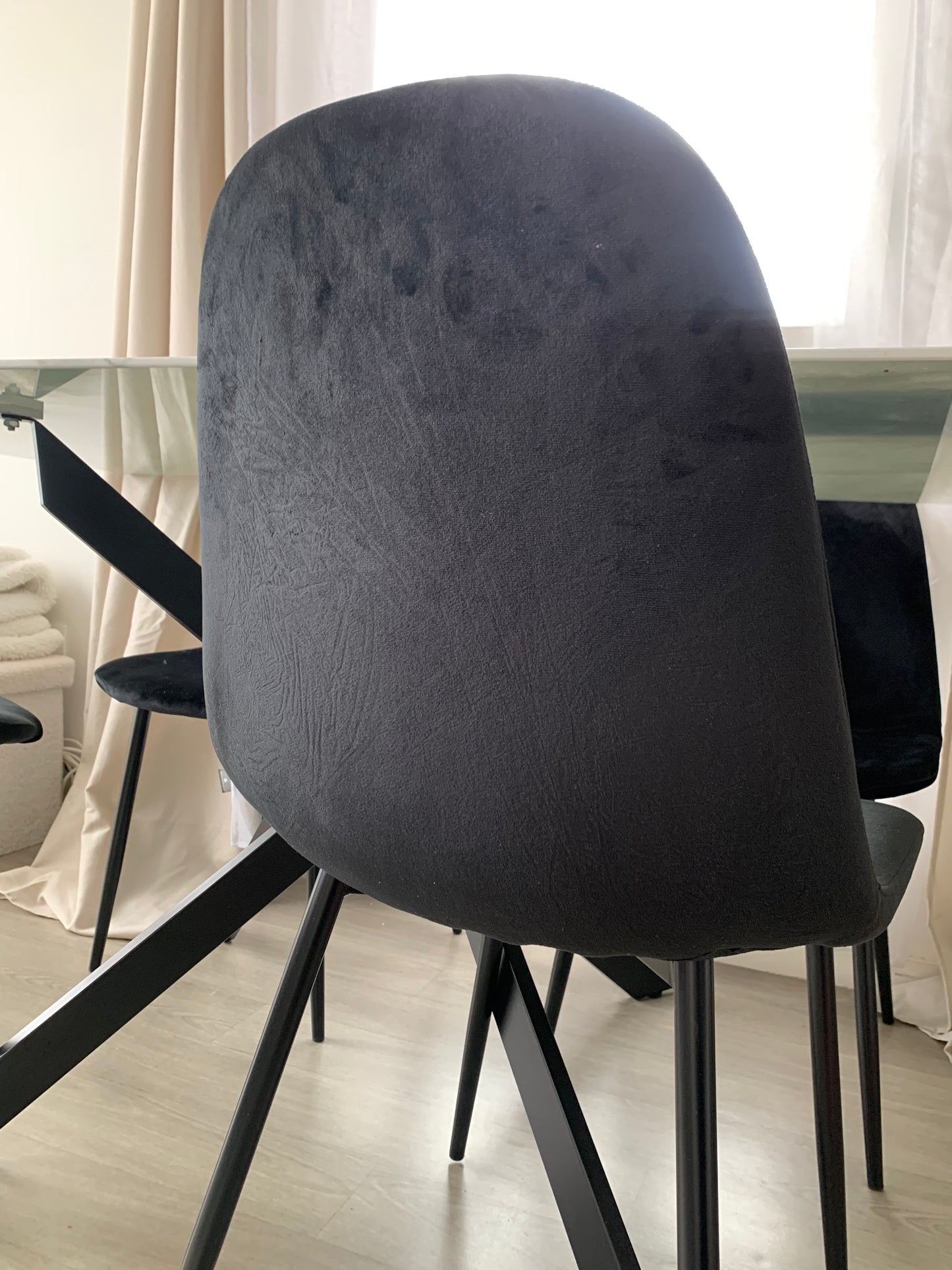 LOT DE CHAISES "SCANDINAVE" BLACK