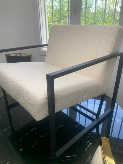 FAUTEUIL « KENY » LAINE BOUCLÉE