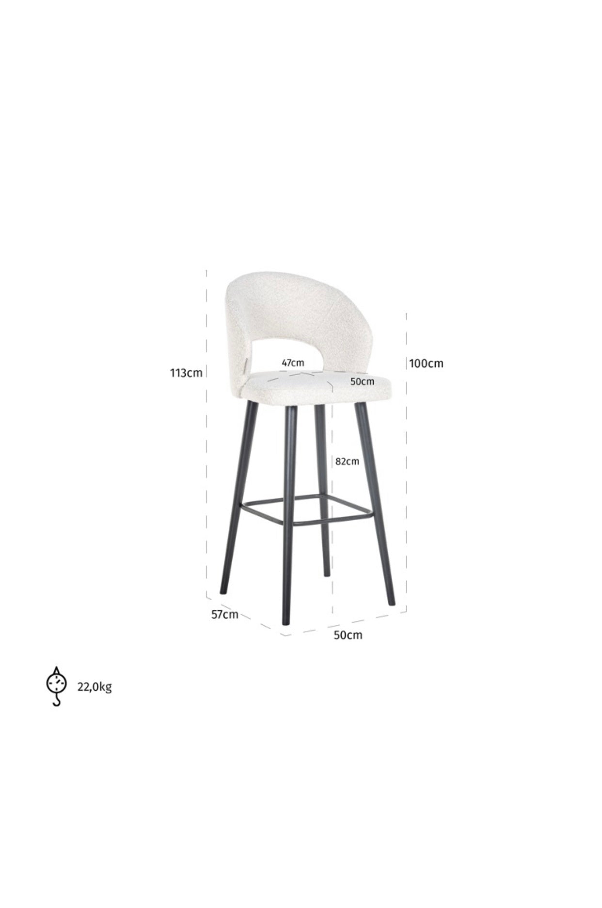 TABOURET DE BAR « SAVOY » RICHMOND INTERIORS