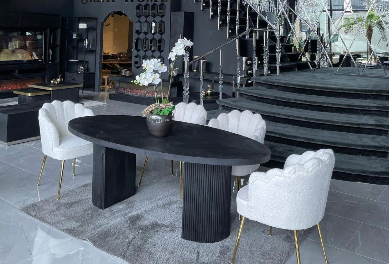 TABLE À MANGER "LAWA" BOIS NOIR