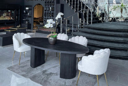 TABLE À MANGER "LAWA" BOIS NOIR