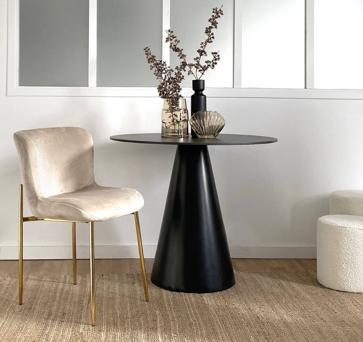 LOT DE 2 CHAISES « ROSEM » BEIGE