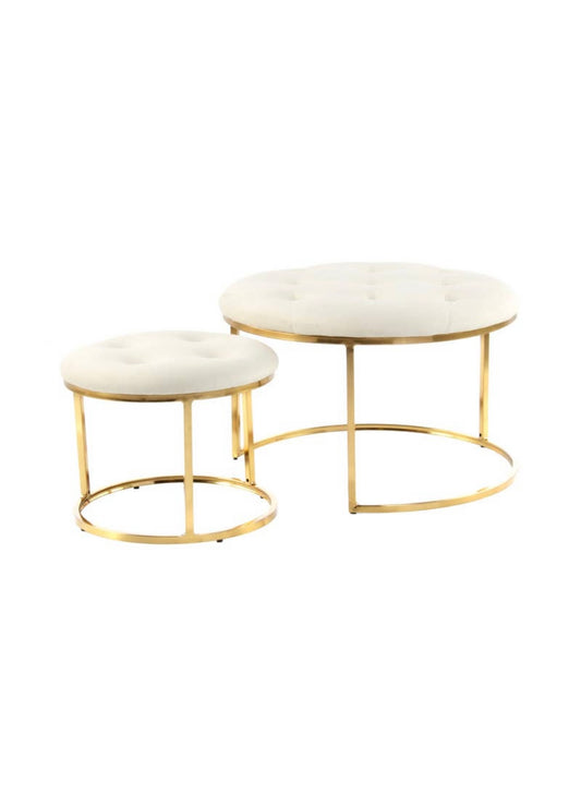 LOT DE 2 POUFS « LORIE »
