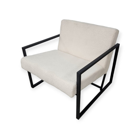 FAUTEUIL « KENY » LAINE BOUCLÉE