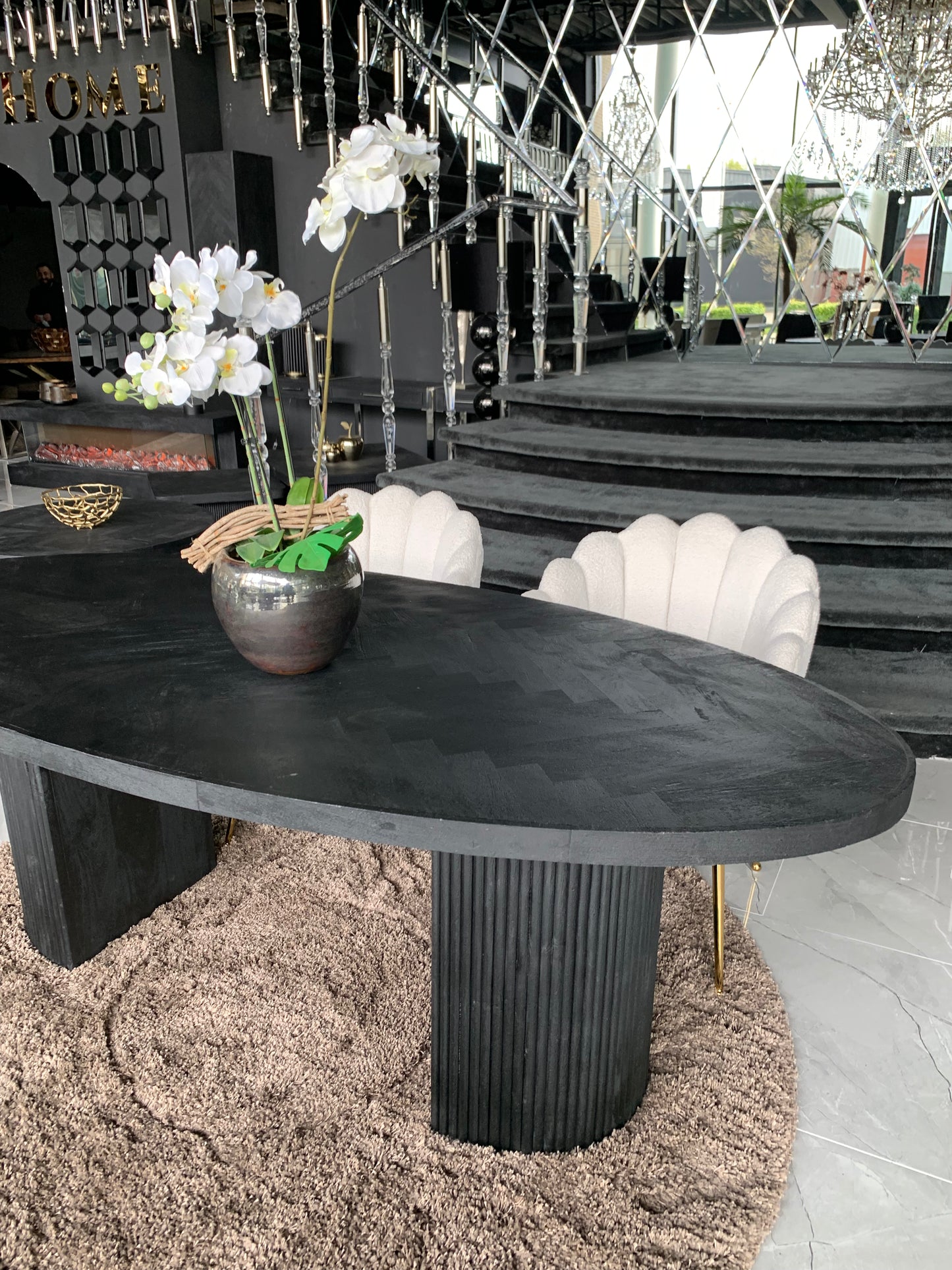 TABLE À MANGER "LAWA" BOIS NOIR
