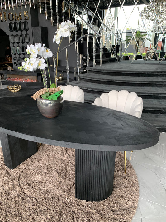 TABLE À MANGER "LAWA" BOIS NOIR