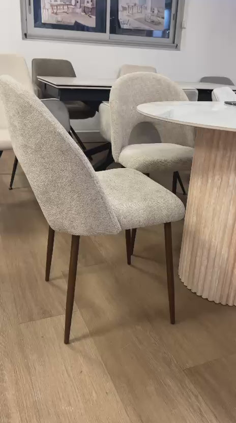 LOT DE CHAISES « TEDDY » NOYER