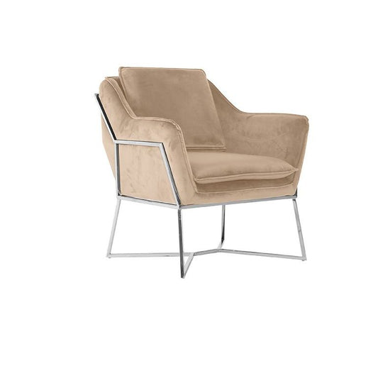 FAUTEUIL "FOGGIA" ARGENTÉ