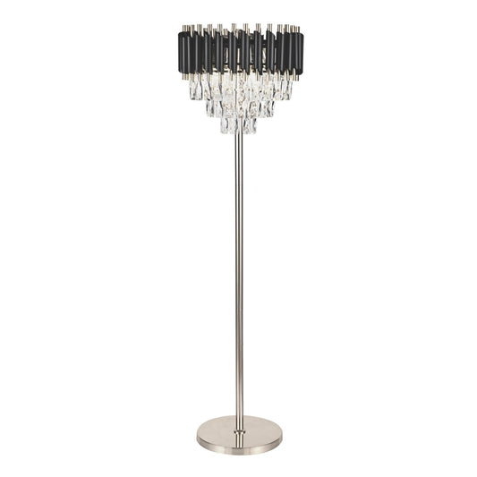 LAMPADAIRE "FERRARA" BLACK & SILVER