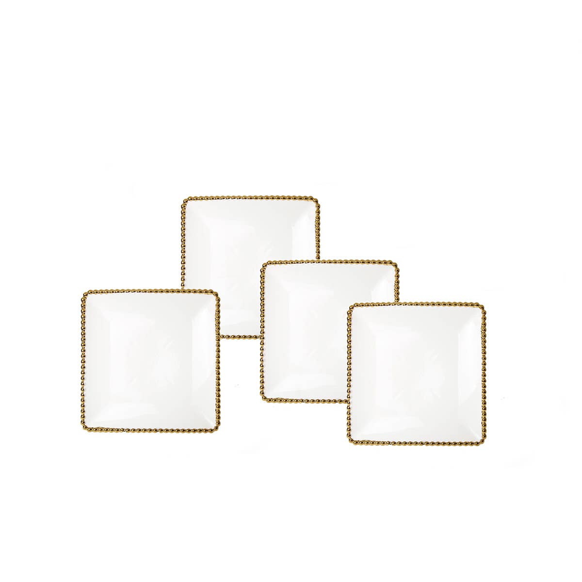 LOT DE 4 ASSIETTES EN PORCELAINE "FARAH"
