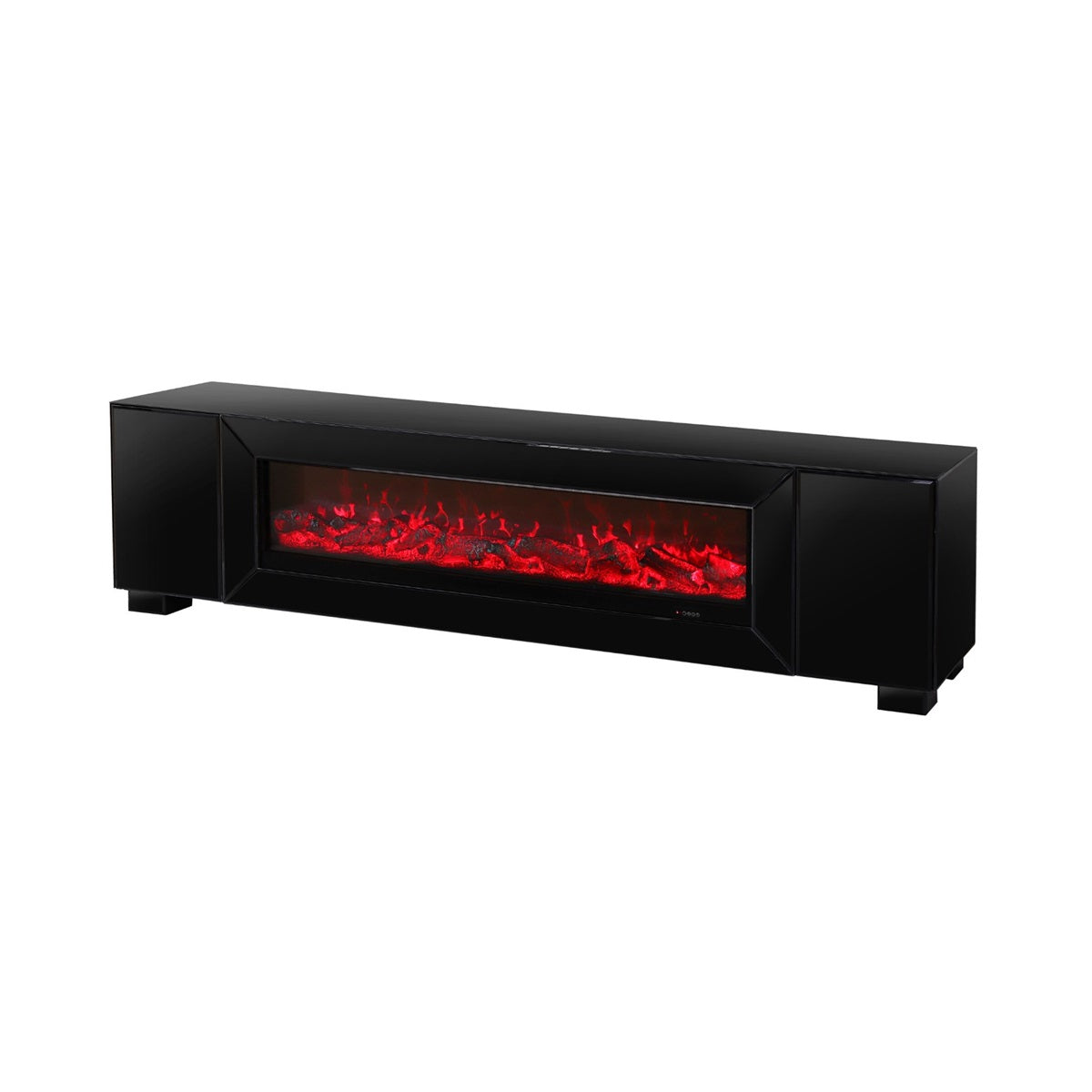 MEUBLE TV CHEMINÉE "AJLA" BLACK