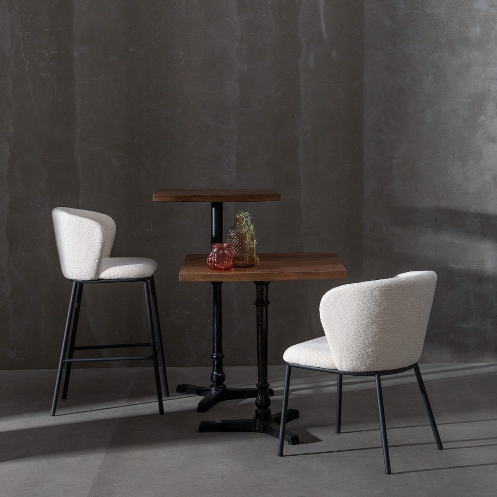 LOT DE 2 CHAISES "LILLE" ÉCRU
