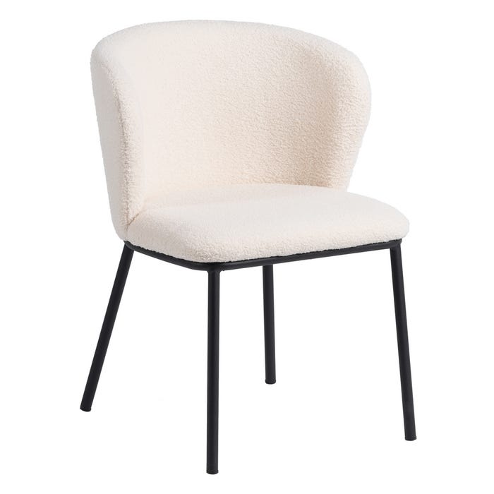 LOT DE 2 CHAISES "LILLE" ÉCRU