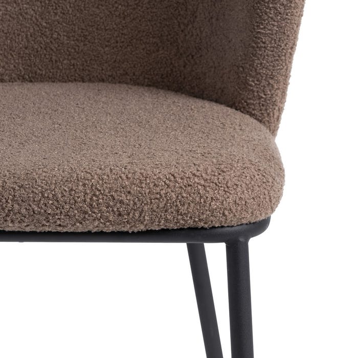 LOT DE 2 CHAISES "LILLE" MARRON