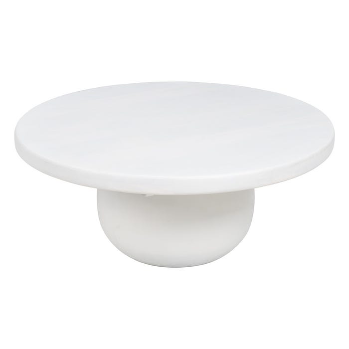 TABLE BASSE RONDE  "WHITE"