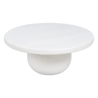 TABLE BASSE RONDE  "WHITE"