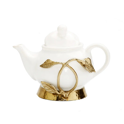 THÉIÈRE EN PORCELAINE "LEAF"