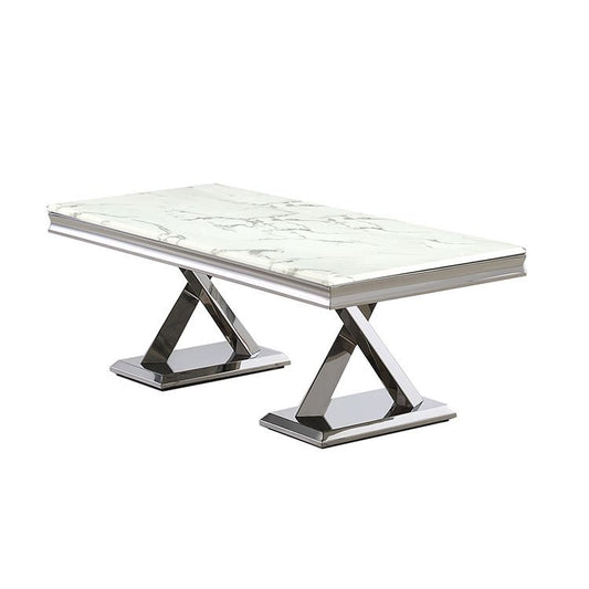TABLE À MANGER "FERRARA" SILVER