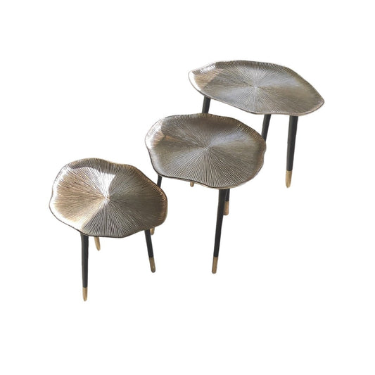 SET DE 3 TABLES D'APPOINT "LOTUS"