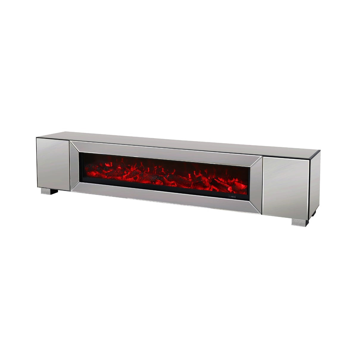 MEUBLE TV CHEMINÉE "AJLA" MIROIR