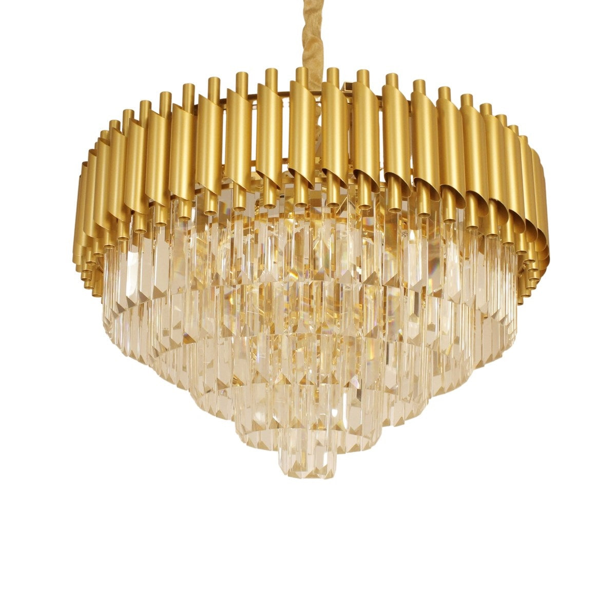 LUSTRE "FERRARA" DORÉ ROND