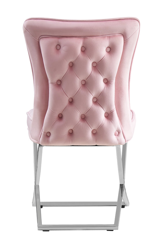 LOT DE 2 CHAISES "GABRIELLE" ROSE