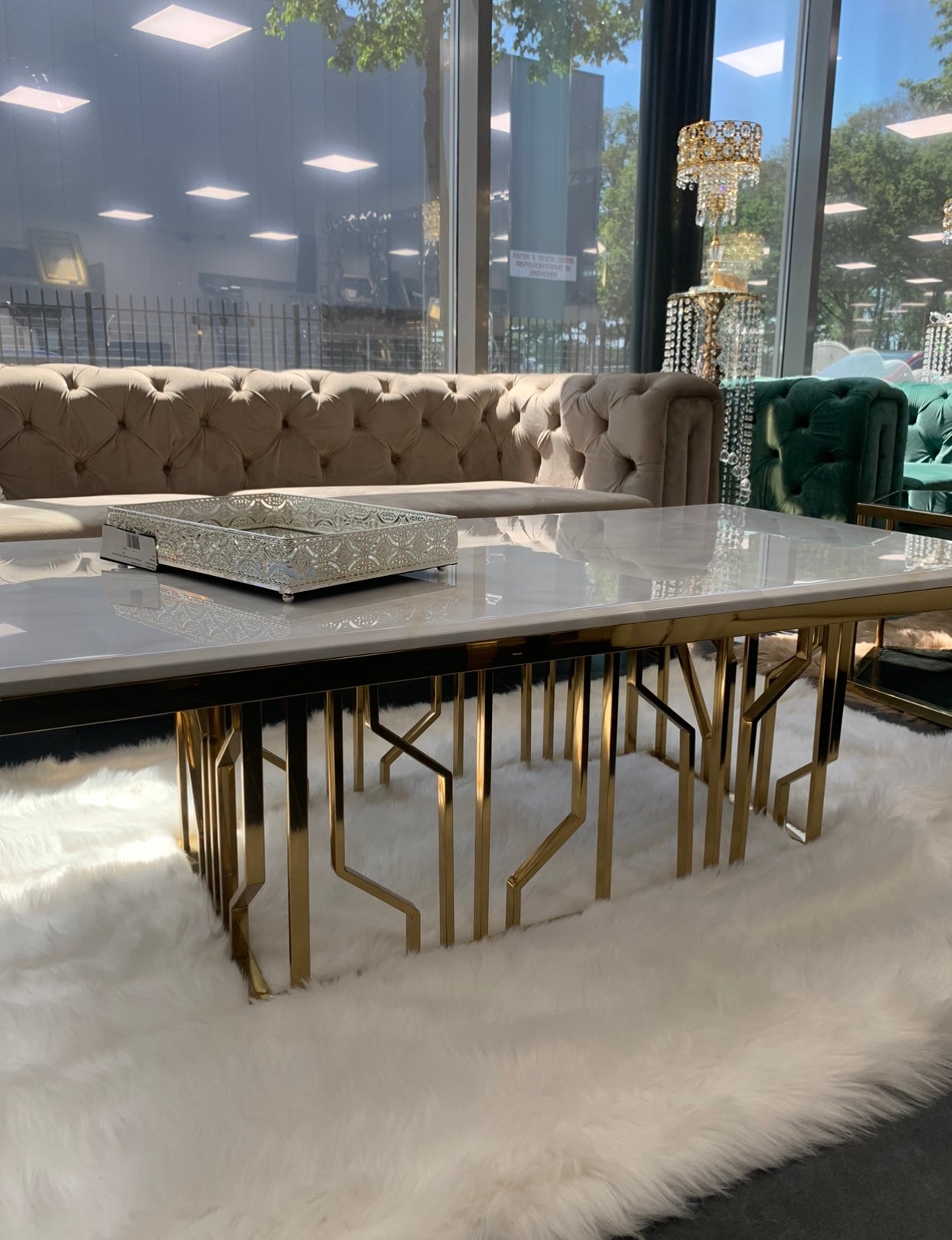 TABLE BASSE "TARANTO" MARBRE