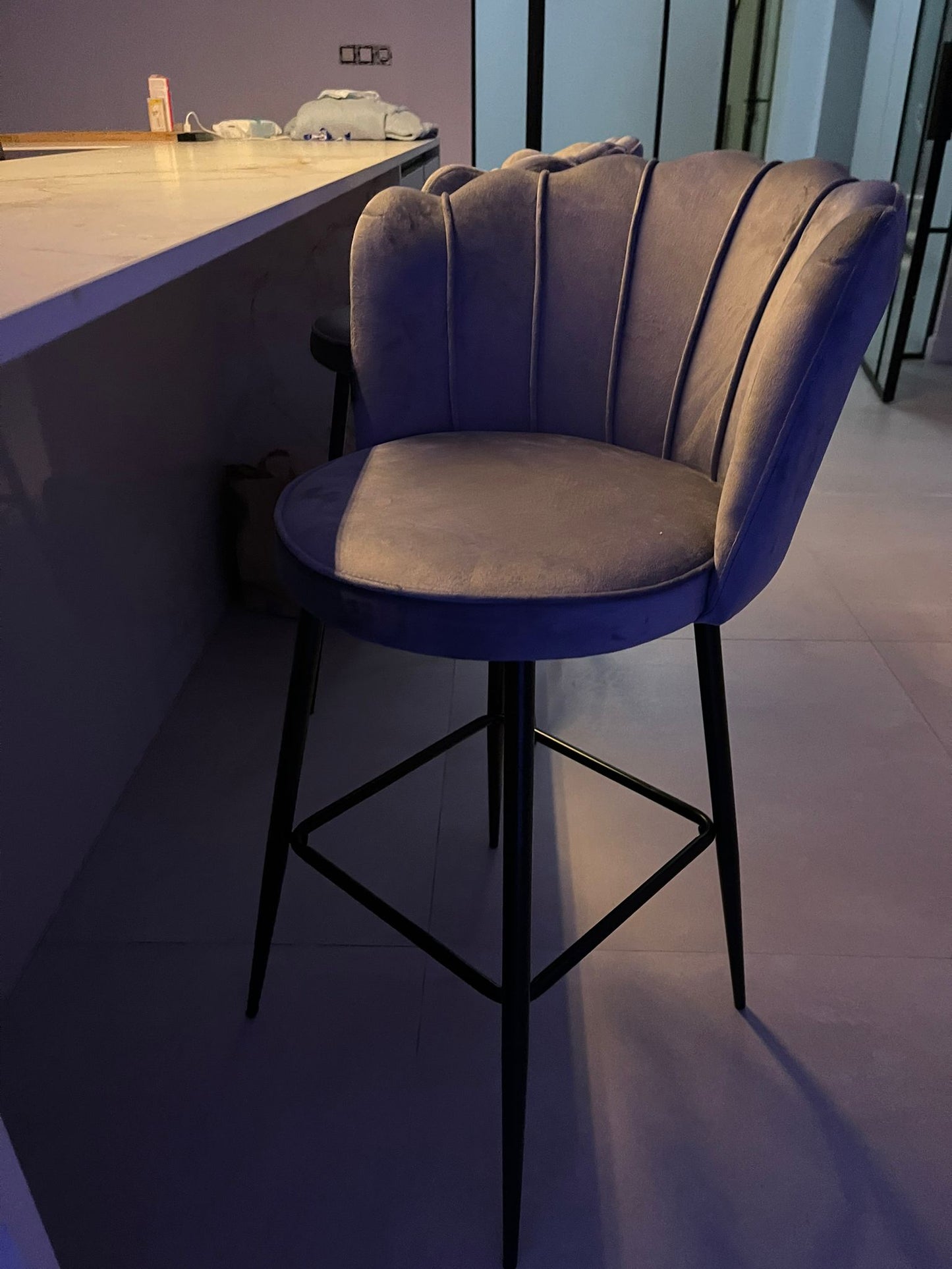 LOT DE 2 TABOURETS DE BAR "NYMPHÉA"