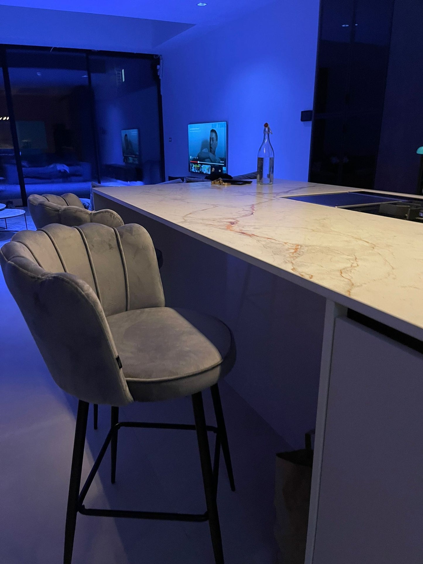 LOT DE 2 TABOURETS DE BAR "NYMPHÉA"
