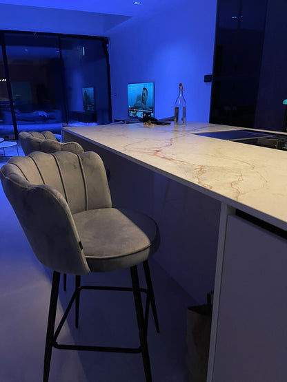 LOT DE 2 TABOURETS DE BAR "NYMPHÉA"