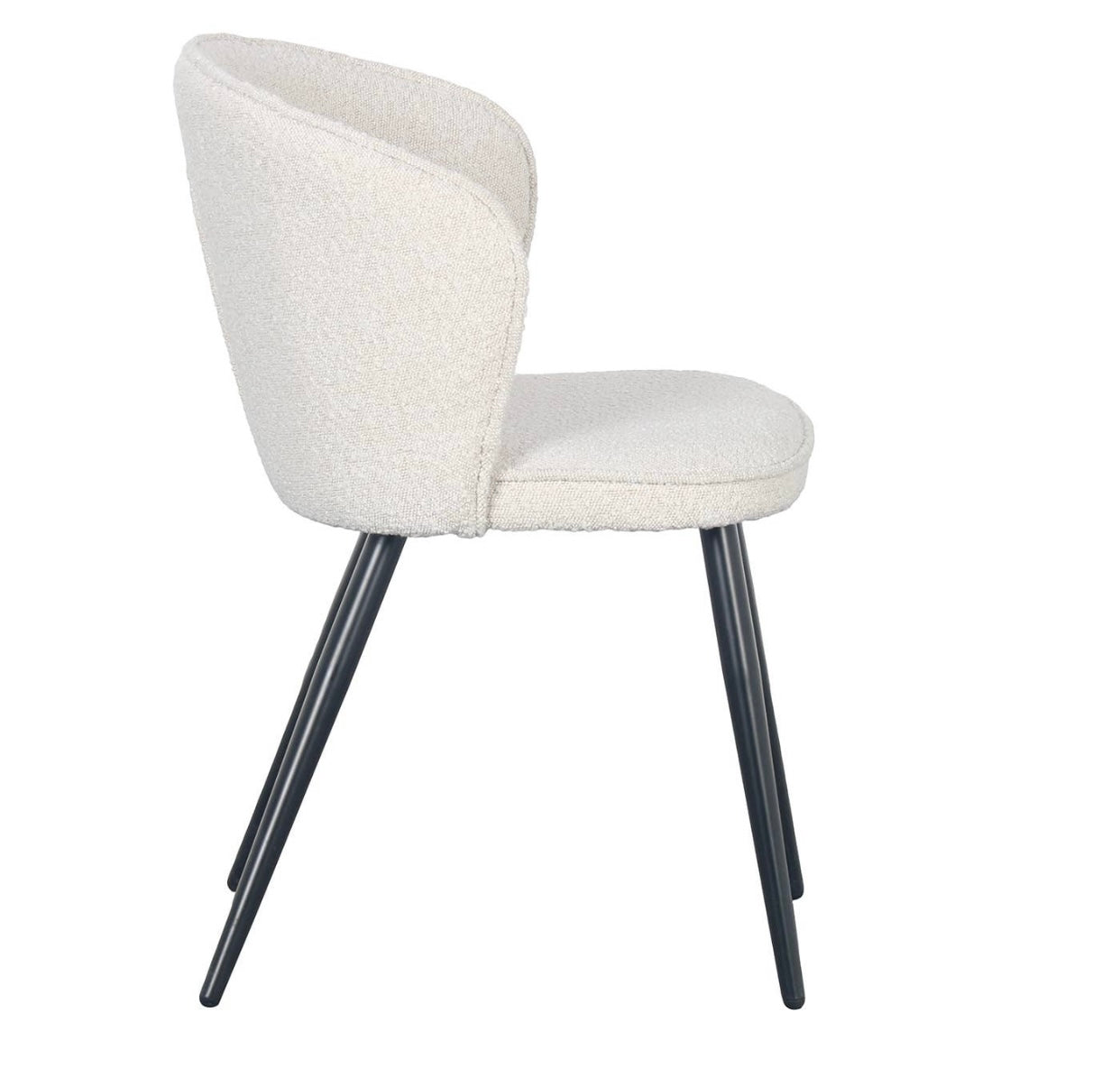 CHAISE « RIVER » LAINE BOUCLÉE