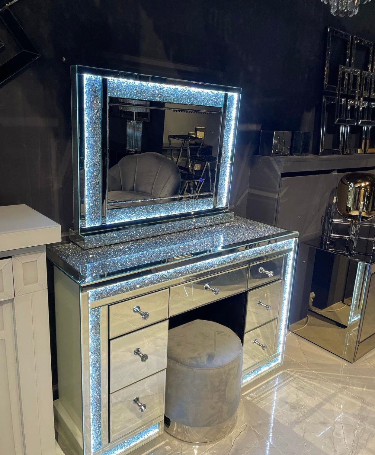COIFFEUSE & MIROIR "AMOR"