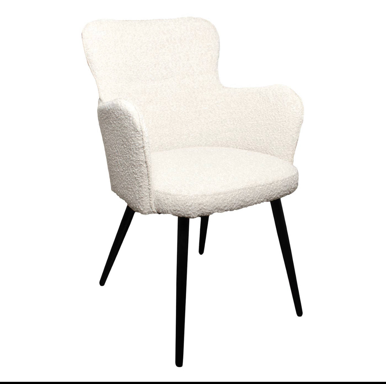LOT DE 2 CHAISES « WING » LAINE BOUCLÉE