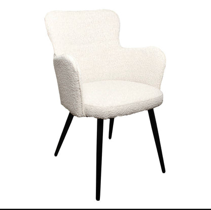 LOT DE 2 CHAISES « WING » LAINE BOUCLÉE