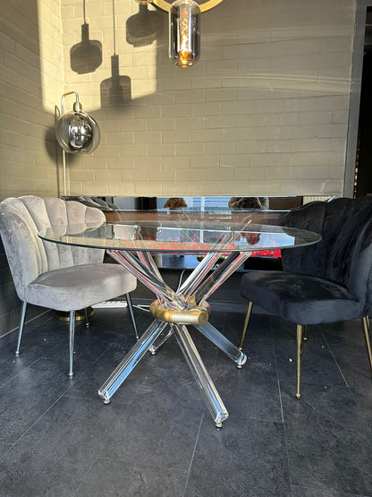 TABLE À MANGER "NOOR" DORÉ