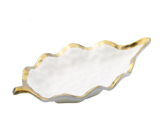 PLAT PORCELAINE « LEAF »