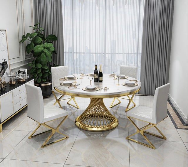 TABLE À MANGER "DELUXE" MARBRE