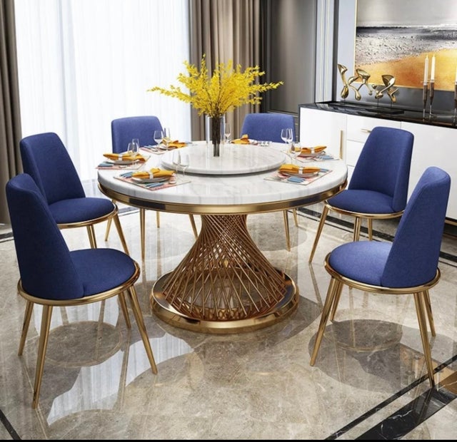 TABLE À MANGER "DELUXE" MARBRE