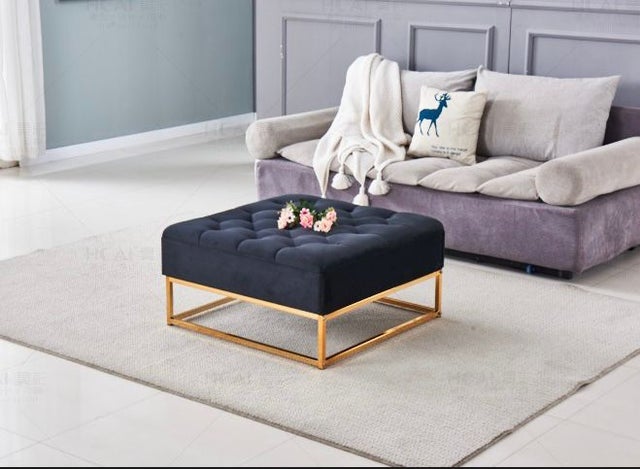 TABLE BASSE VELOURS "CLASSY"